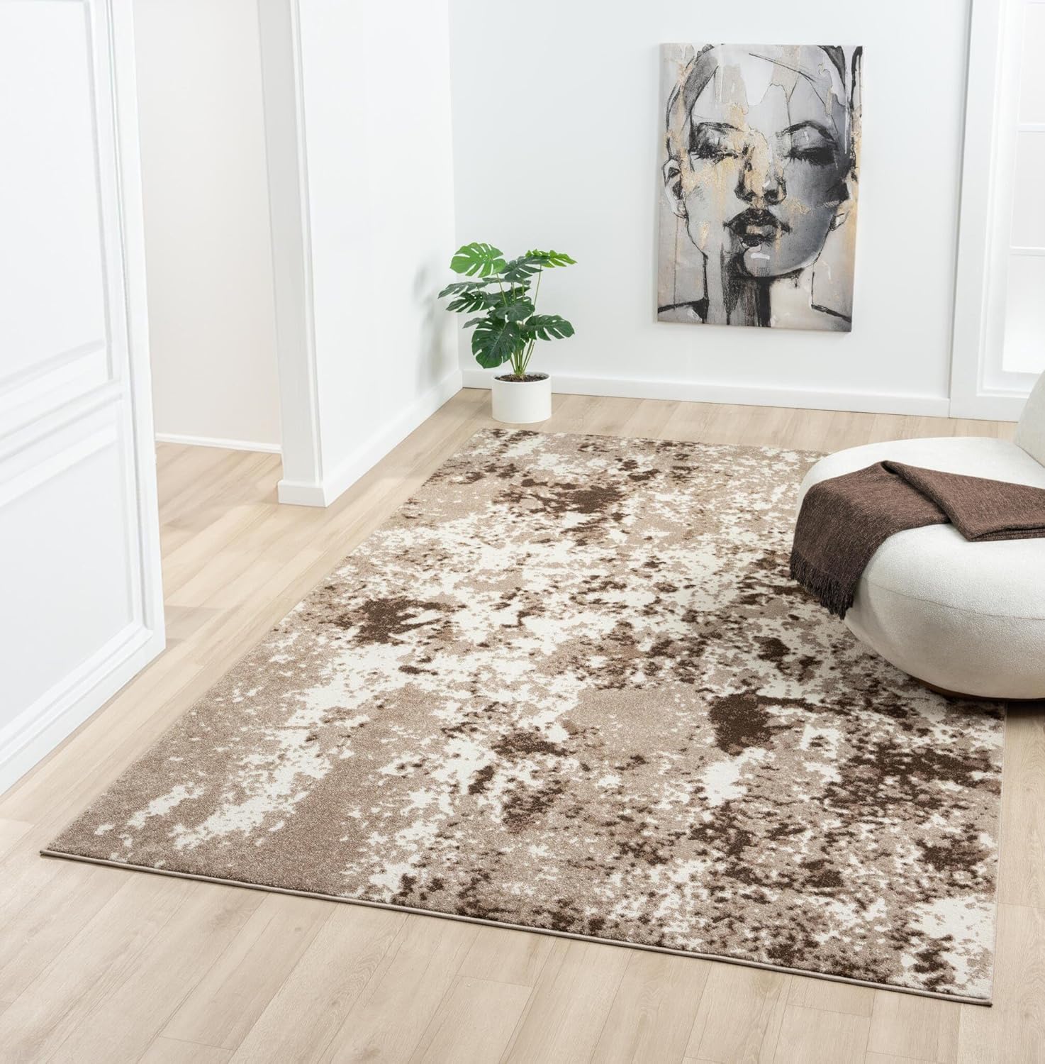 Keen Home Design Area Rugs - 4x6 Non-Shedding Abstract Rugs