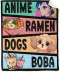 Kawaii Anime Blanket Gifts for Girls - Cozy Flannel Decor