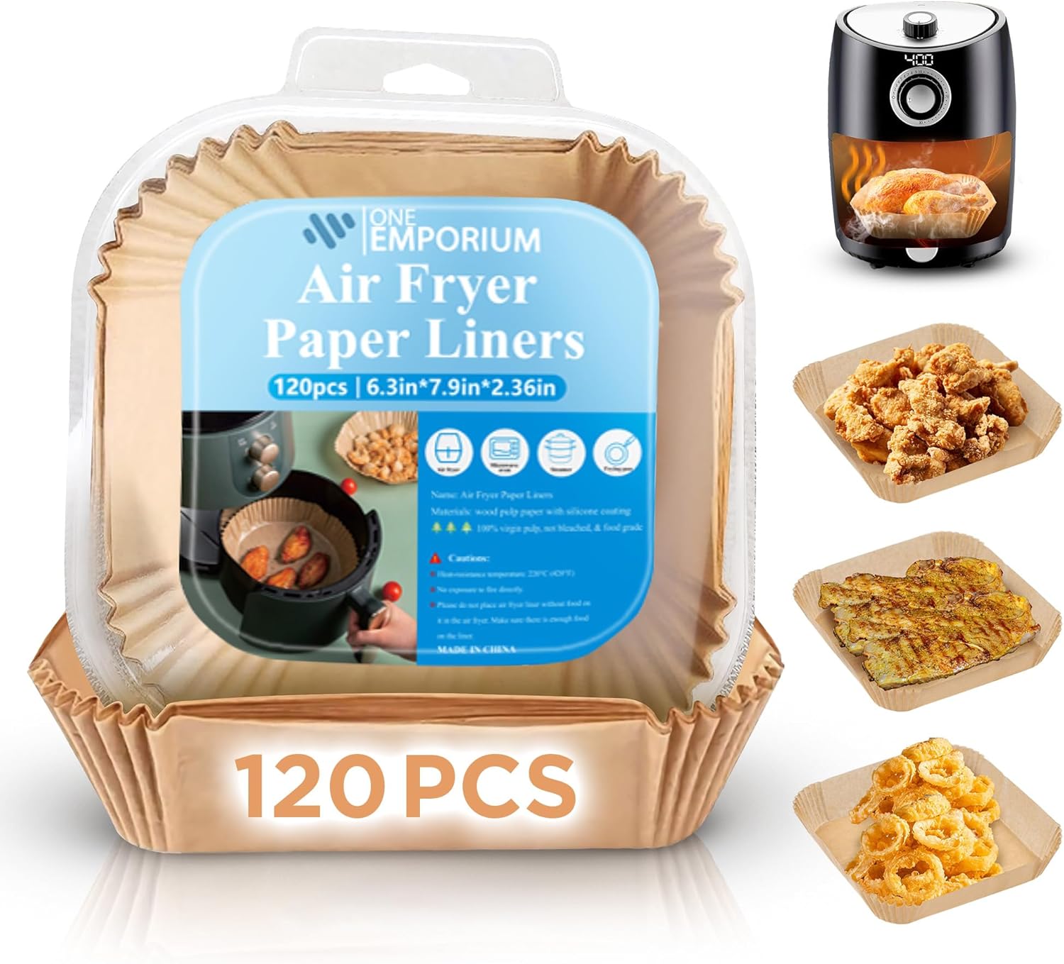 120 Reusable Airfryer Liners - Greaseproof & Waterproof!