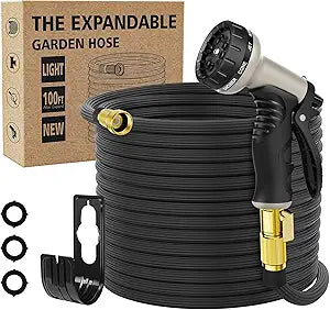 Expandable Garden Hose 100ft with 10 Function Nozzle for All Needs