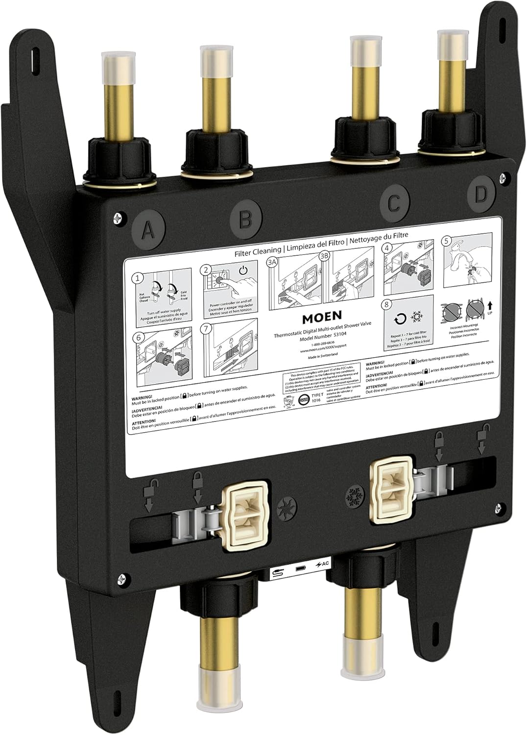 Moen Smart Shower 4-Outlet Digital Thermostatic Valve for Precision