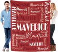 Personalized Name Blanket for Adults and Kids - Soft Flannel Throw