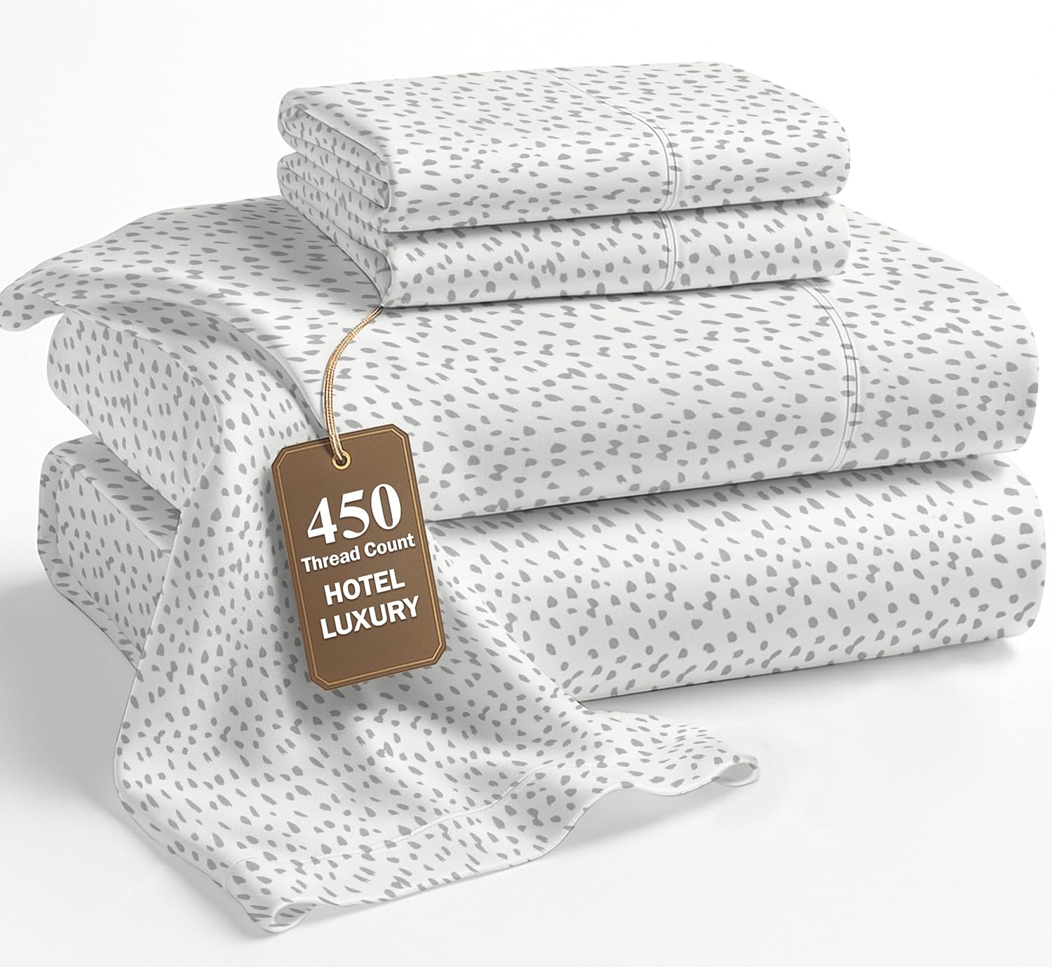 Luxury King Size Sheets Set with 450 Thread Count Cotton