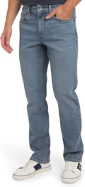 Relaxed Fit Mens 5-Pocket Stretch Waist Denim Jeans - Classic Style