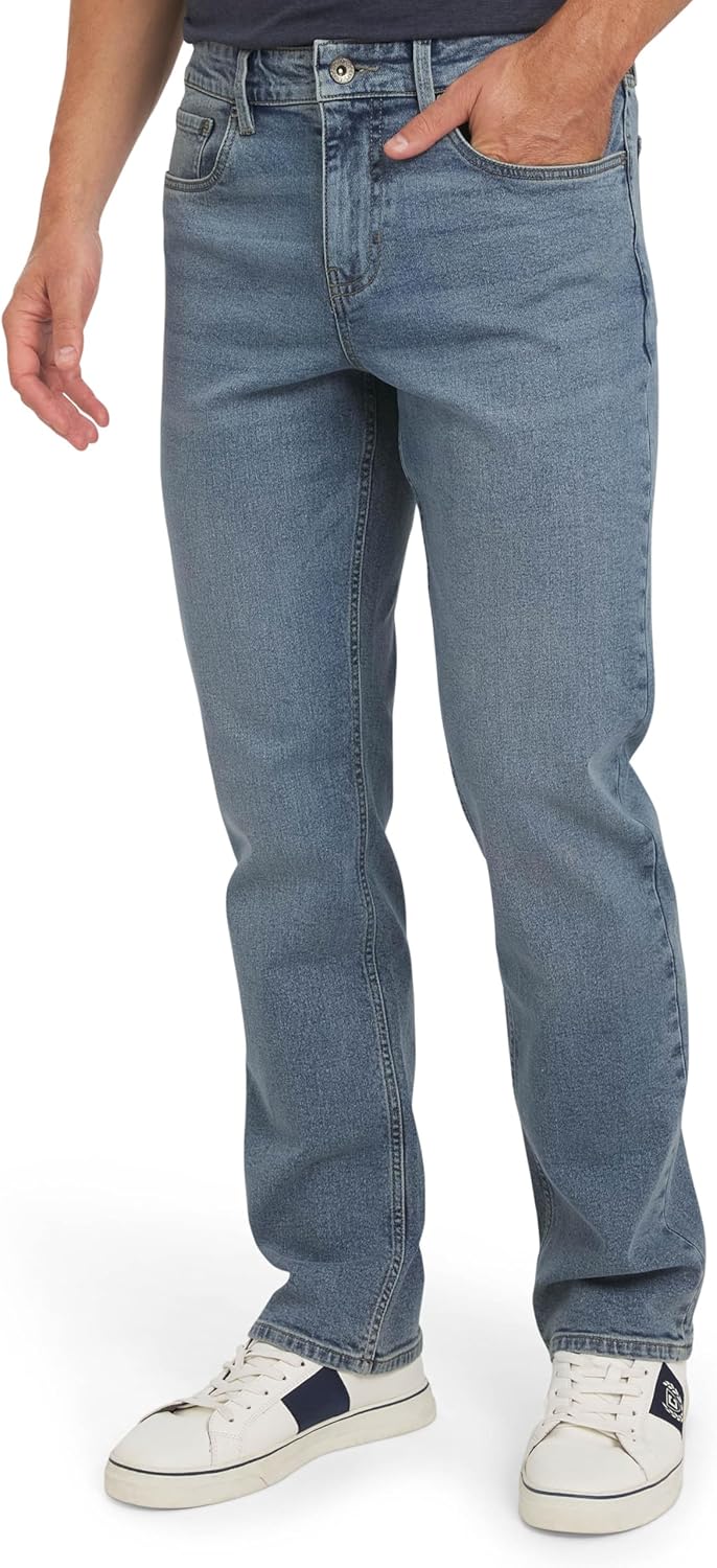 Chaps Mens 5 Pocket Relaxed Fit Stretch Waist Denim Jeans Review