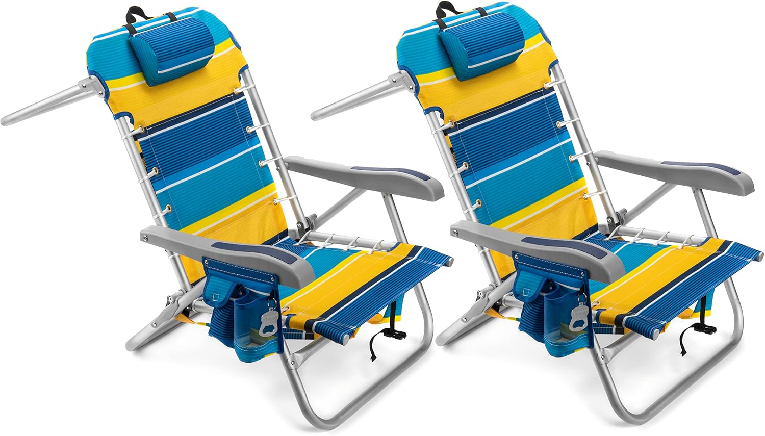 Homevative Cooler+ Folding Backpack Beach Chair for Comfort