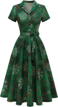 Women's Vintage Tea Dress Short Sleeve - Audrey Hepburn Inspired