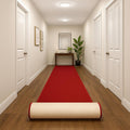 Custom Size RED Solid Non-Slip Hallway Stair Runner Rug 22in X 6ft