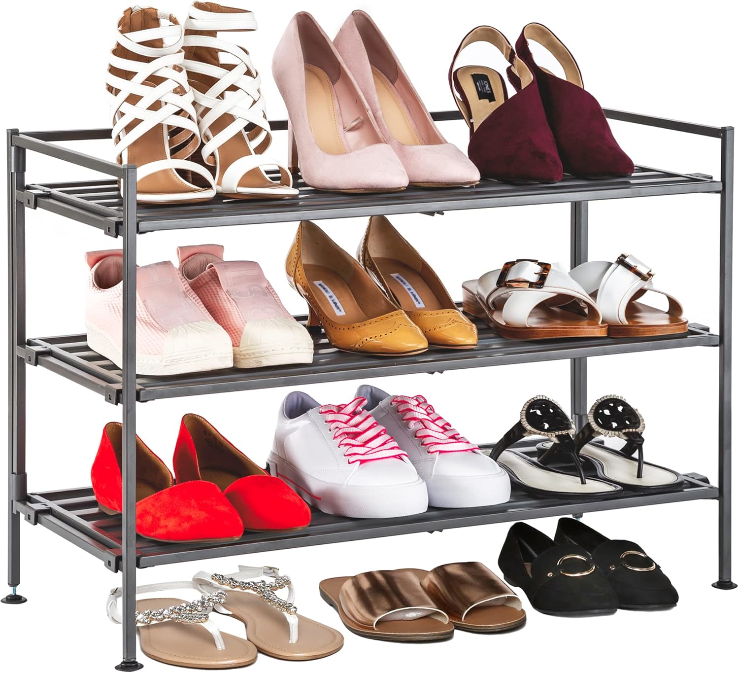 Sturdy Freestanding Storage Shelf for Bedroom and Closet Use