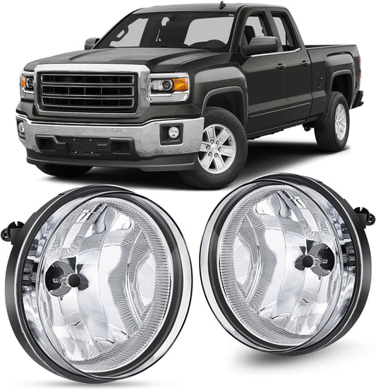 Nilight Fog Light Assembly for GMC Sierra 1500 2500HD 3500HD
