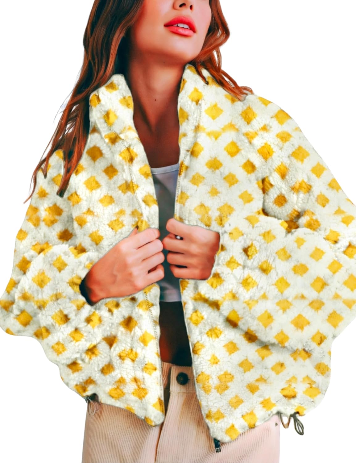 Esmeling Womens Long Sleeve Cropped Sherpa Fleece Jacket Review