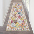 HEBE Hallway Runner Rug 2 ft x 6 ft - Washable Vintage Boho Runner