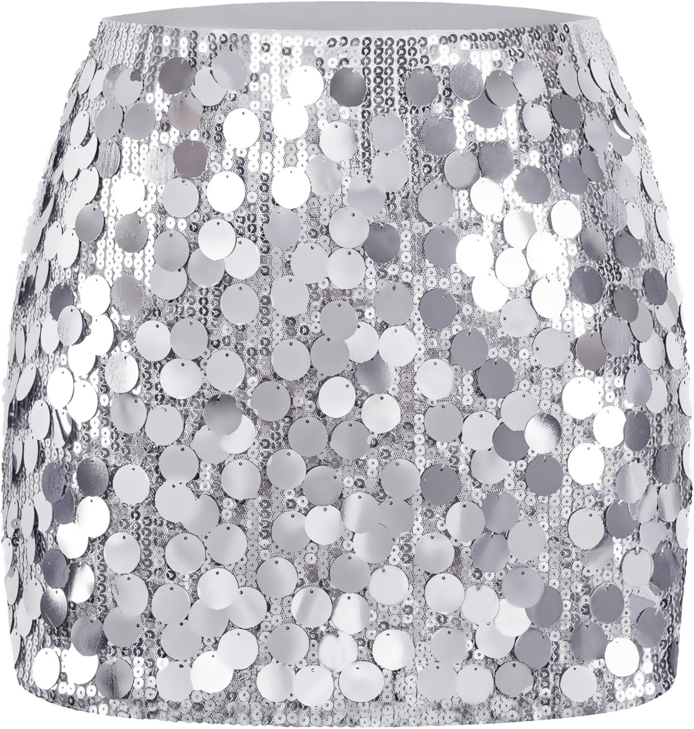 MANER Women's Sequin Mini Skirt for Night Out and Parties