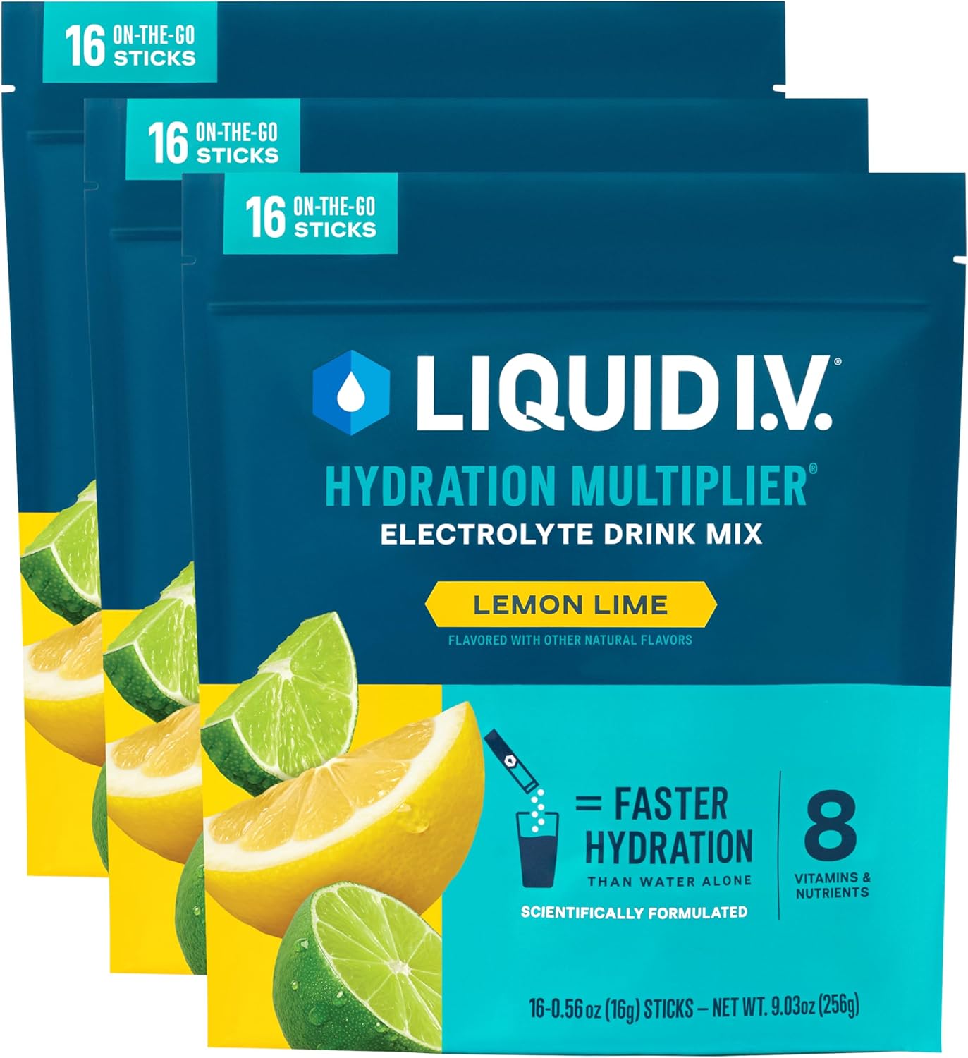 Liquid I.V. Hydration Multiplier Lemon Lime Electrolyte Mix
