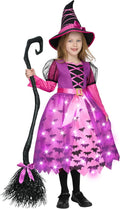 Light Up Polka Dots Witch Tutu Costume for Girls - Starry Witch Dress