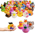 Assorted Rubber Ducks 100-Pack - Colorful 2in Bath Toys