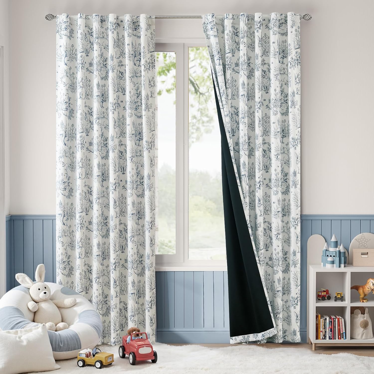 jinchan 95% Blackout Nursery Curtains for Cozy Bedrooms