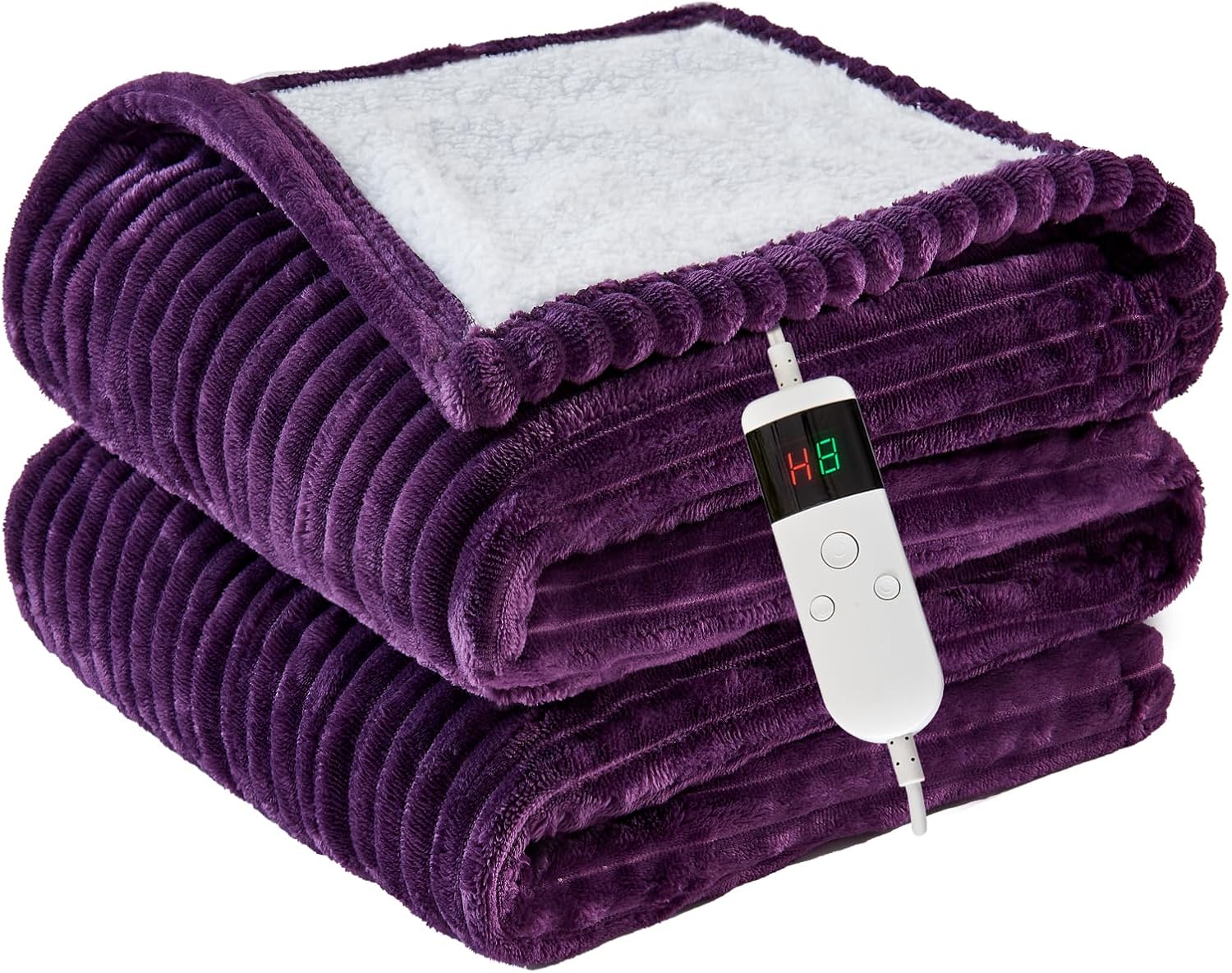 Heated Blanket Electric Throw with Fast Heating Levels and Safety