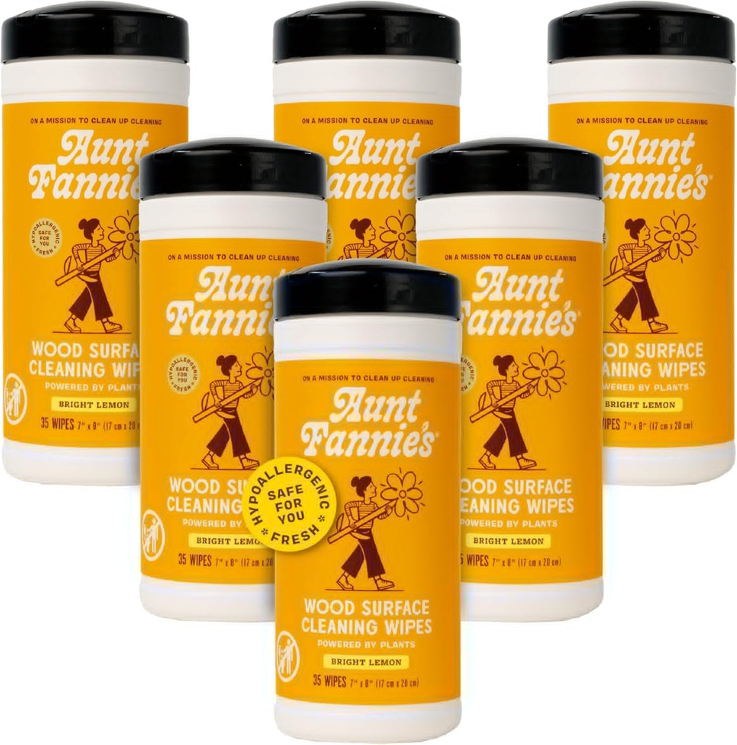 Aunt Fannie's Wood Surface Cleaning Wipes for Fresh Homes
