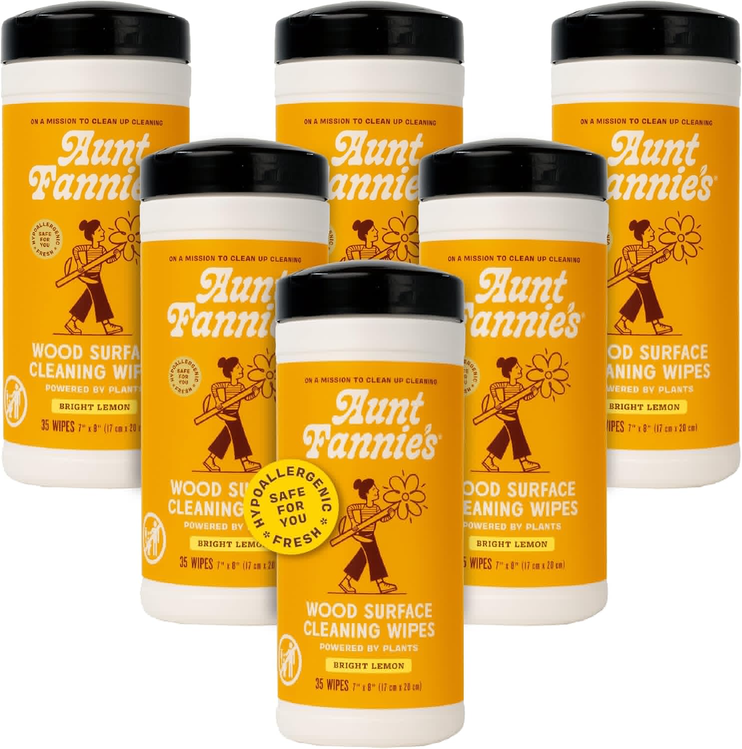 Aunt Fannie's Wood Surface Cleaning Wipes for Fresh Homes