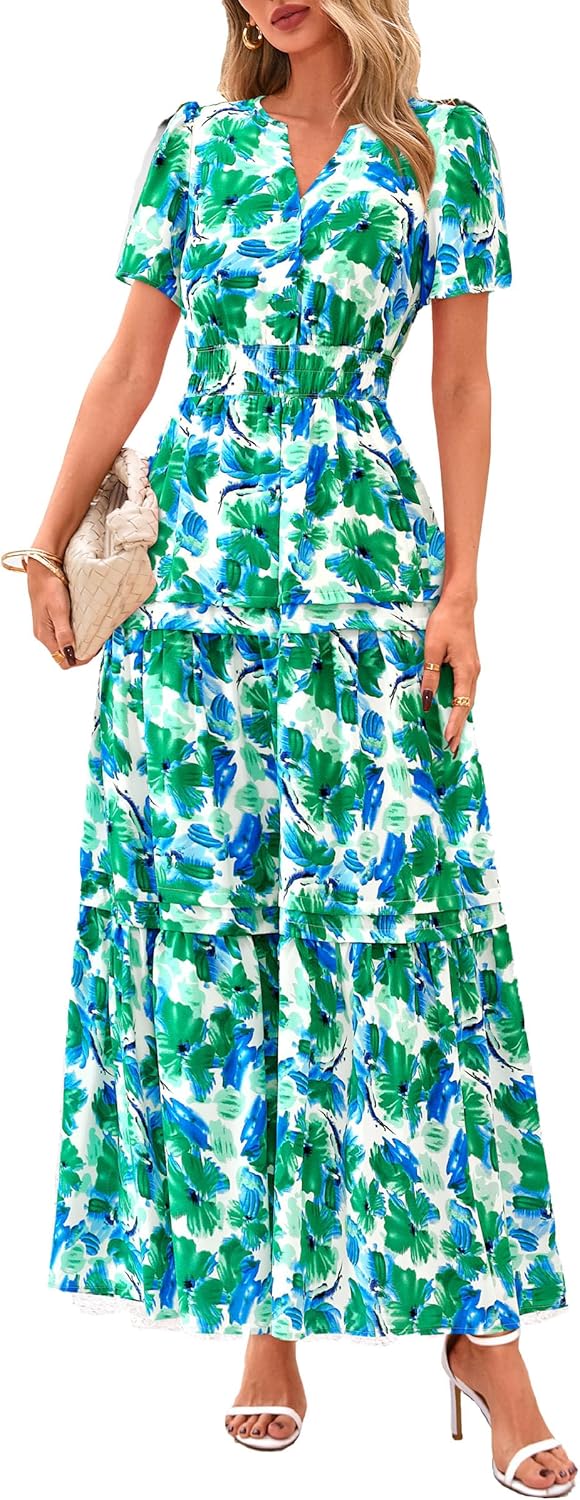 PRETTYGARDEN Women's Summer Boho Maxi Dresses for Vacation