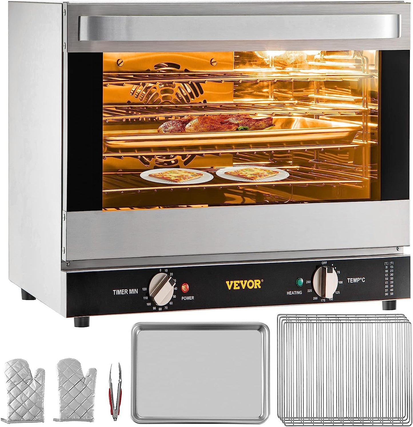 VEVOR Commercial Convection Oven - 60Qt Half-Size Countertop