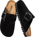 Suede Clogs for Women Leather Slip-on Mules - Comfortable All-Day both