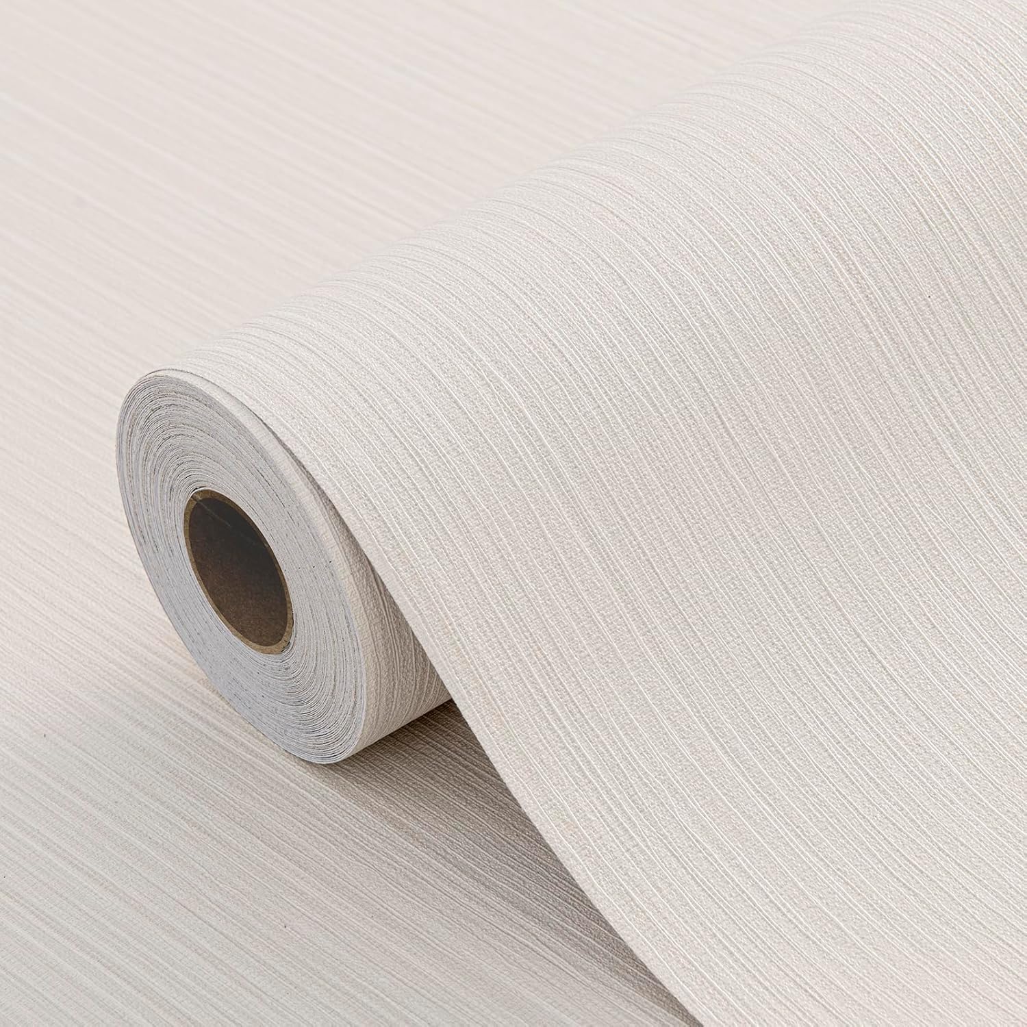 Beige Faux Grasscloth Wallpaper Peel and Stick for Easy Decor