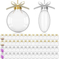 Leitee 60 Clear Fillable Christmas Ornament Ball 3.15 in - DIY