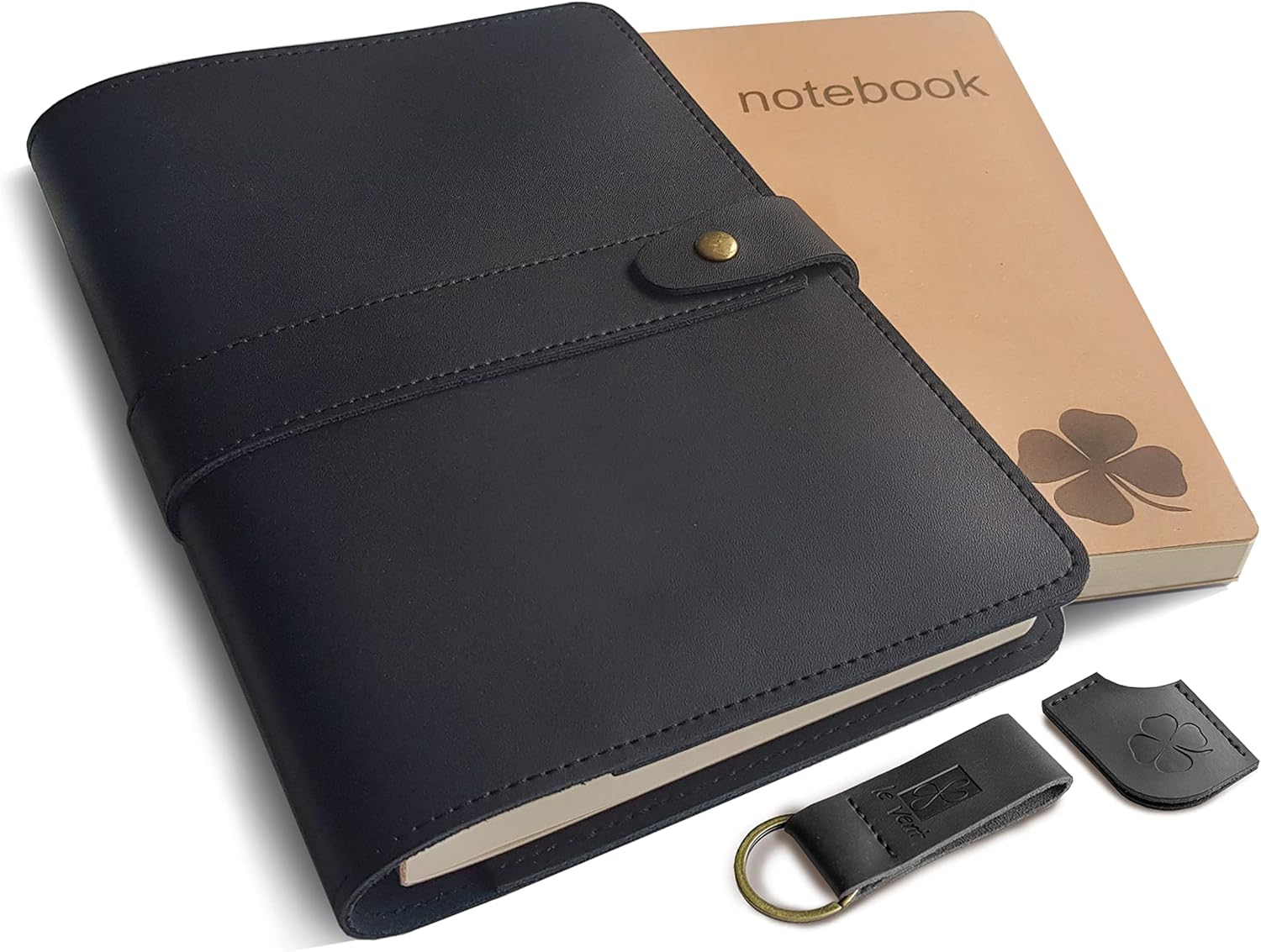 le vent Refillable Leather Journal - Dual Notebooks - Study & Work Companion