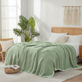 Snuggle Sac Waffle Bedding Blanket Queen Size Soft Cozy Throw