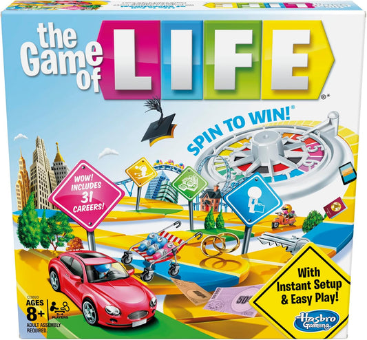 Hasbro Game of Life: 31 Careers, Fun for Family, Ages 8+, 2-4 Players