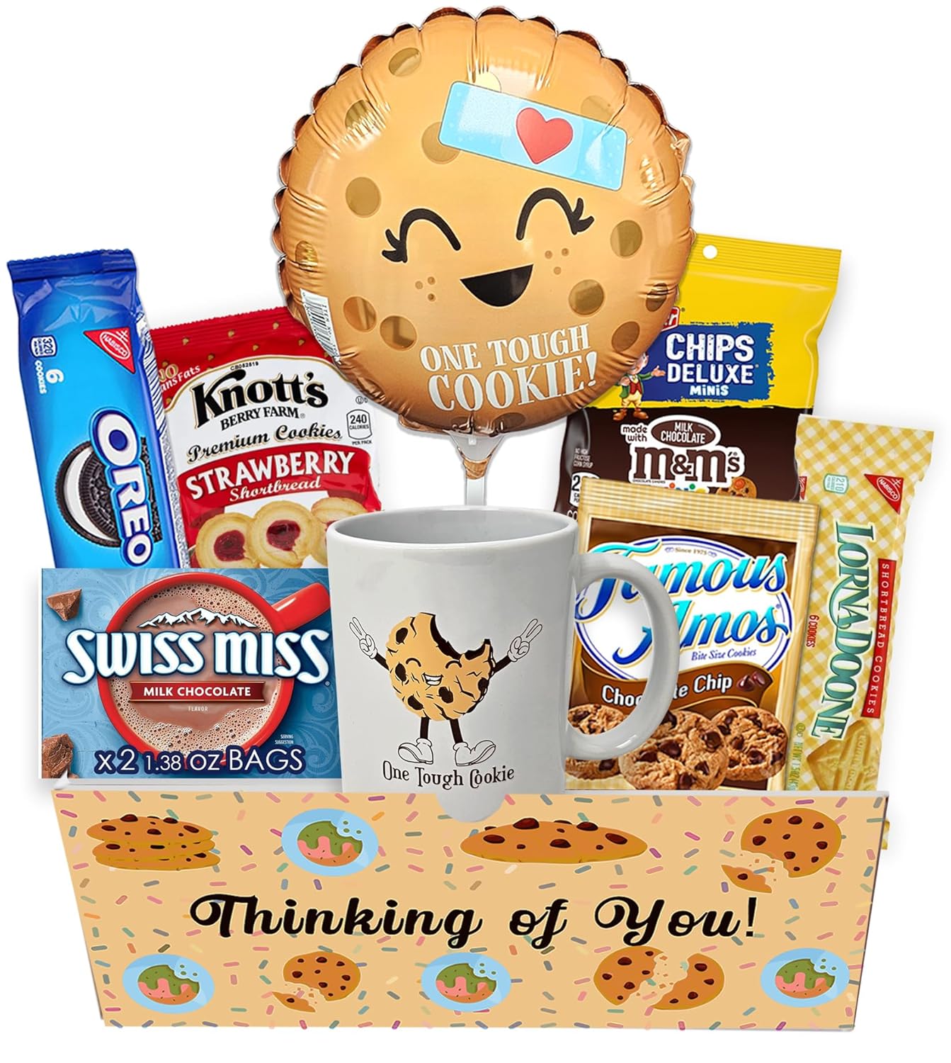 Get Well Soon One Tough Cookie Gift Basket for All Ages
