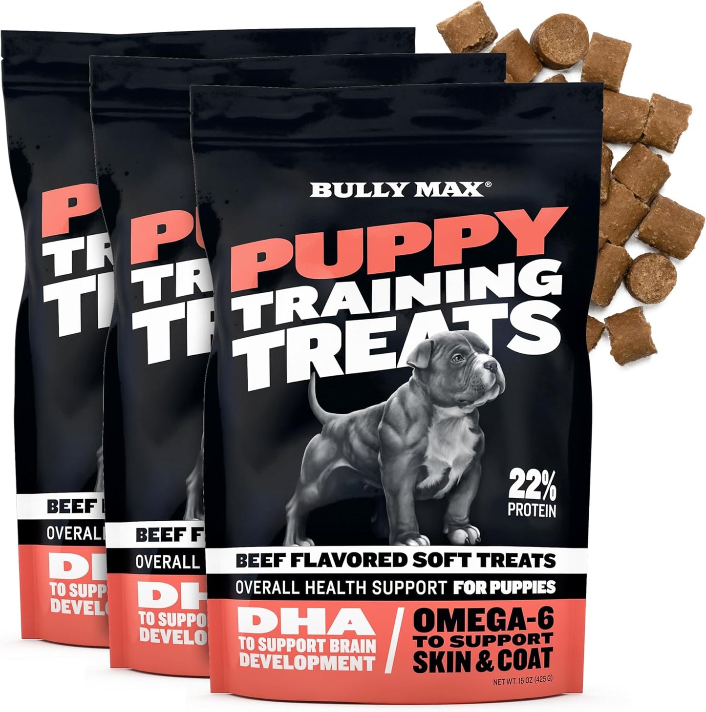 Bully Max Puppy Training Treats for Healthy Brain and Joint Support