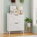 Farmhouse Shoe Storage Cabinet with 2 Flip Drawers and Barn Door