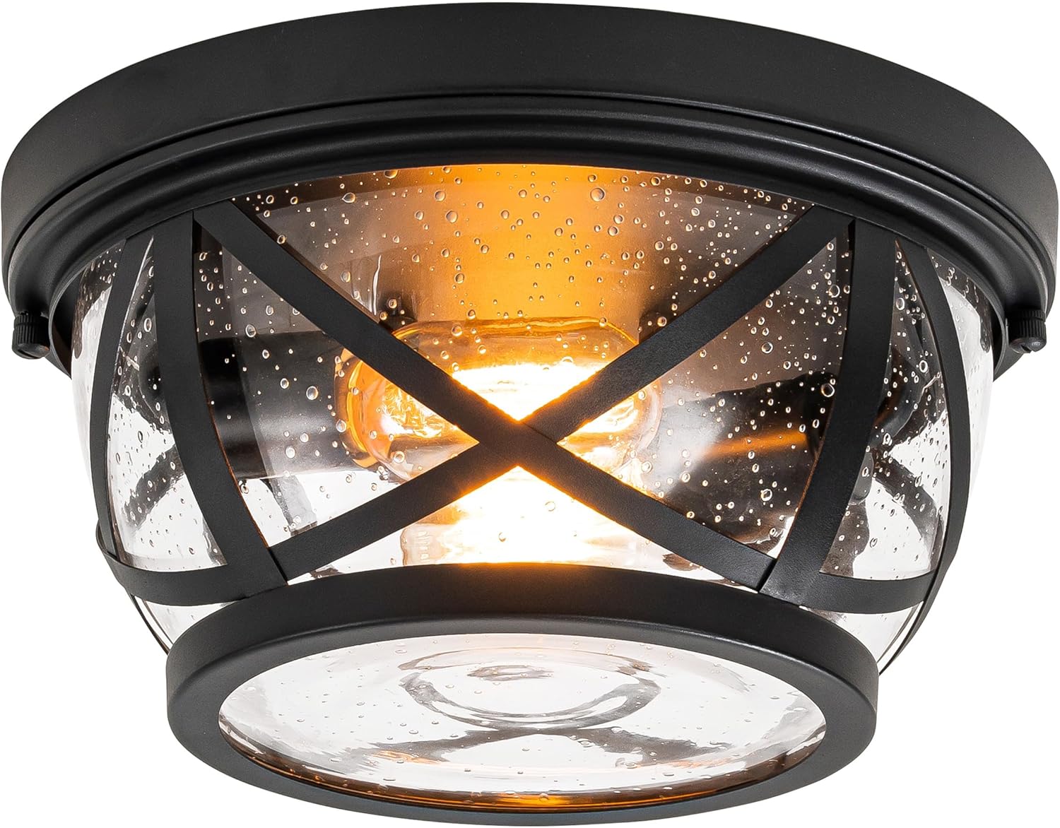 Flush Mount Ceiling Light Fixture Black for Modern Farmhouse Style