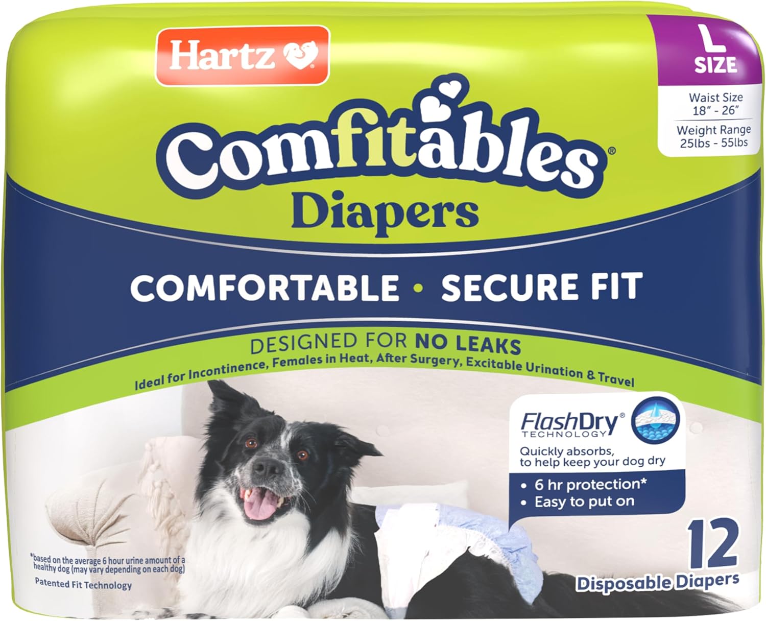 Hartz Comfitables Disposable Dog Diapers: Comfortable & Secure Fit!