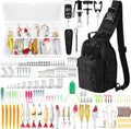 393 Pc Fishing Tool Kit with Backpack and Tackle Boxes - Complete Set