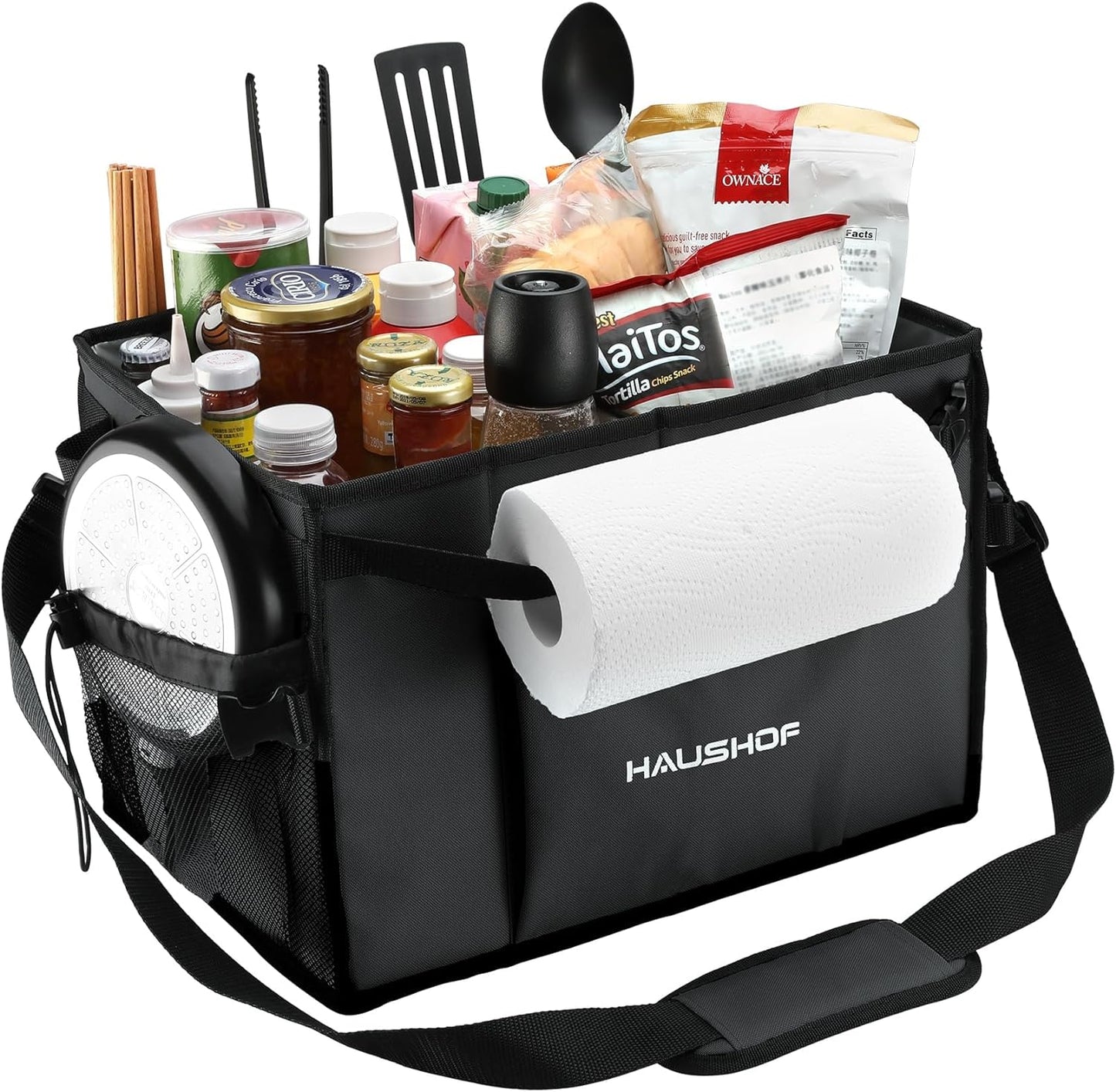 HAUSHOF Large Grill & Picnic Caddy - Convenient BBQ Organizer