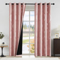 NICETOWN 100% Blackout Pink Curtains for Bedroom Elegance
