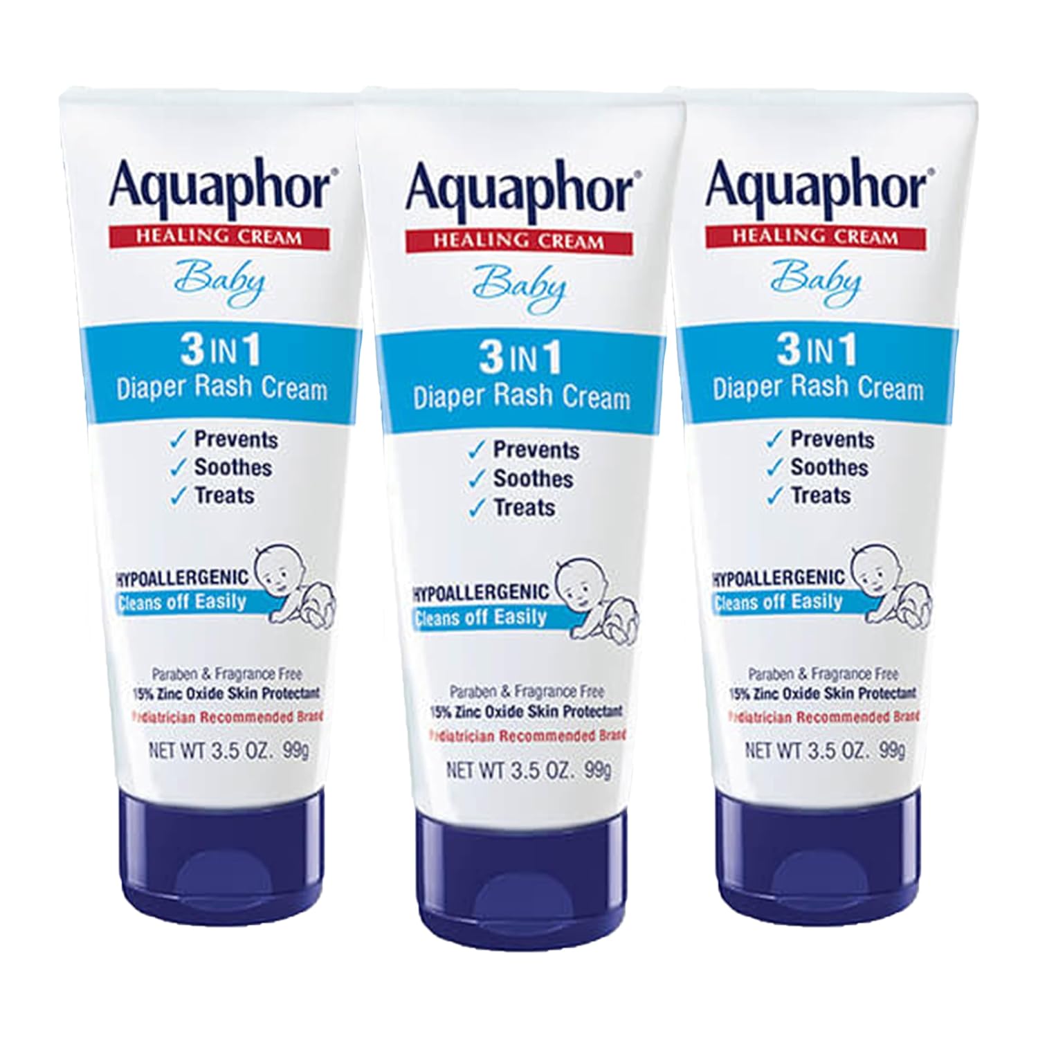Aquaphor Baby Diaper Rash Cream Trio