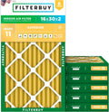 Filterbuy 16x30x2 Air Filter MERV 11 Superior Pet & Allergy Defense