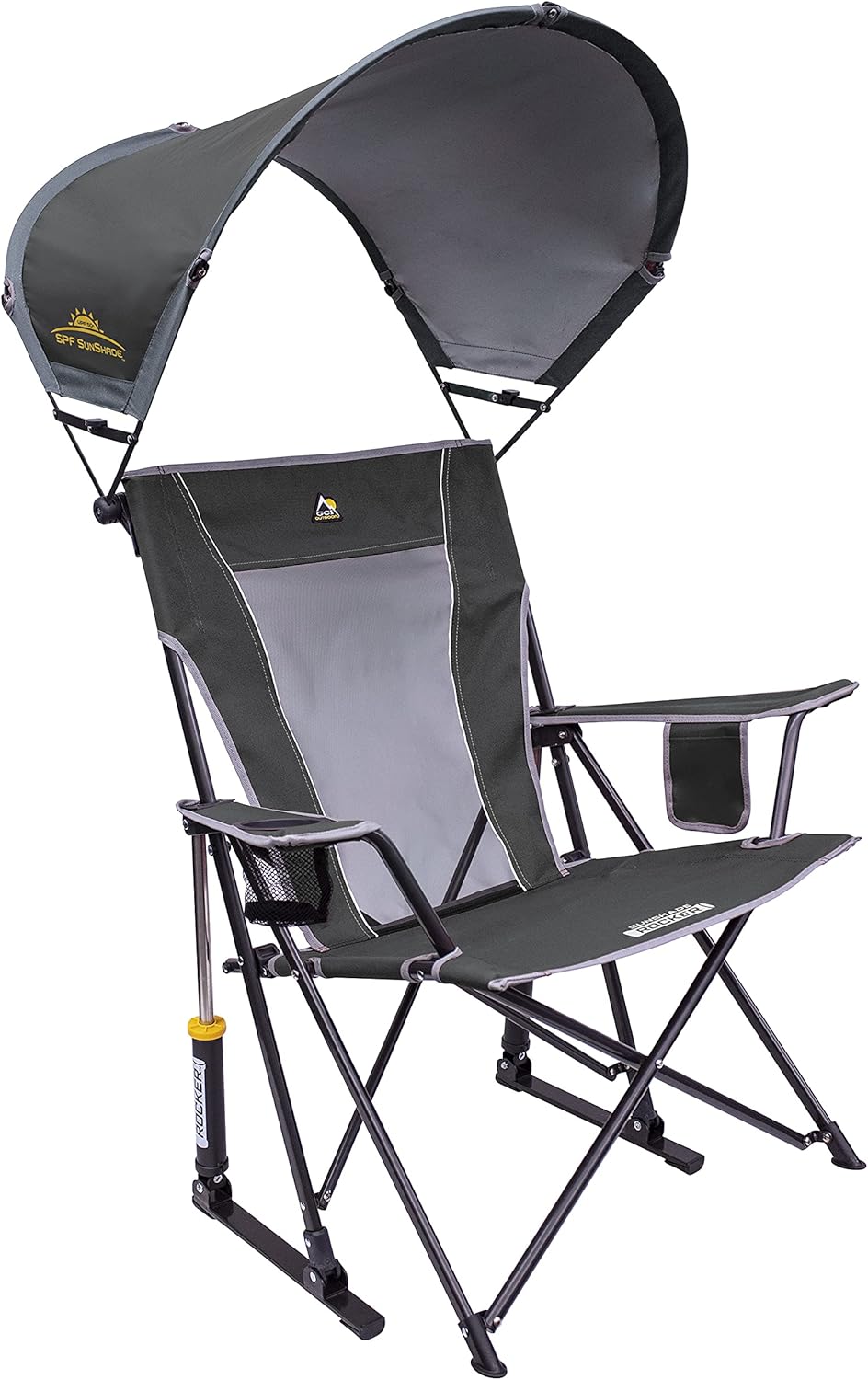 GCI Outdoor Sunshade Rocker Chair with Canopy for Relaxation