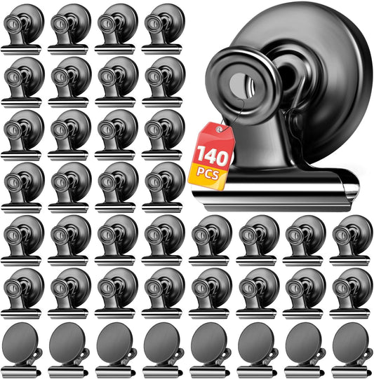 VNDUEEY Magnetic Clips for Fridge and Whiteboard Use - 140 Pack