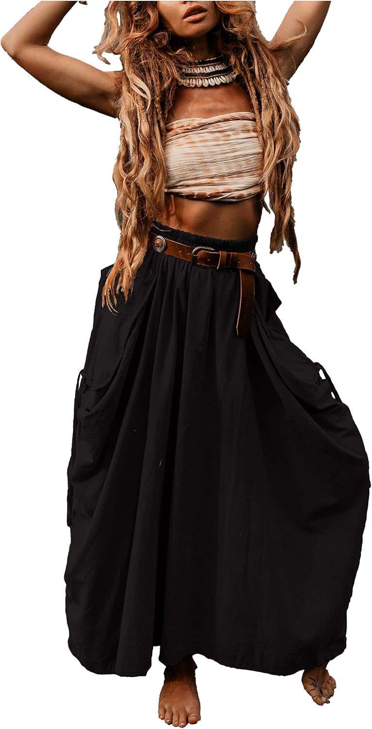 Thaluta Women's Maxi Boho Skirt with Pockets Review