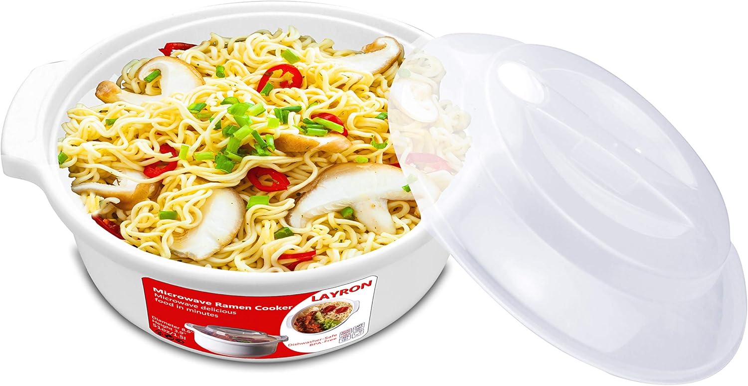 Zdesign Microwave Ramen Bowl - Easy, Fast, & BPA-Free