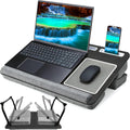 QUDODO Laptop Lap Desk 17 in Portable Lap Pad - Adjustable Foldable