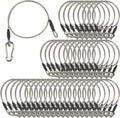 40 Pack Stage Light Safety Cables 1/8in - Durable 2ft Security Cables