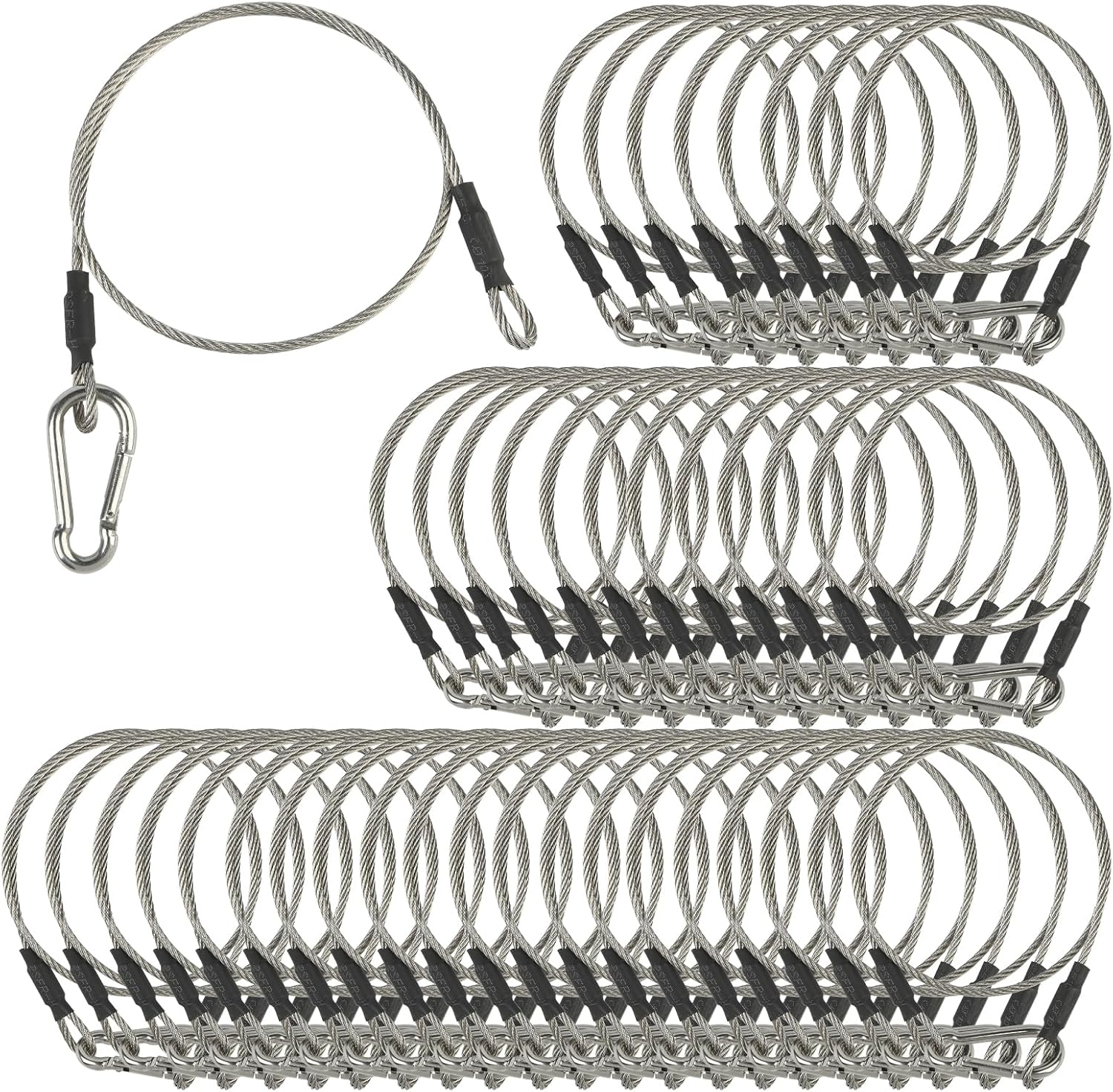 40 Pack Stage Light Safety Cables for Secure Lighting Setup
