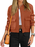 ANRABESS Women Cropped Bomber Jacket 2025 Fashion Casual Varsity Y2k